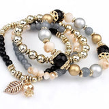 4Pcs Bohemia Tassels Charm Beaded Bracelet Set for Women