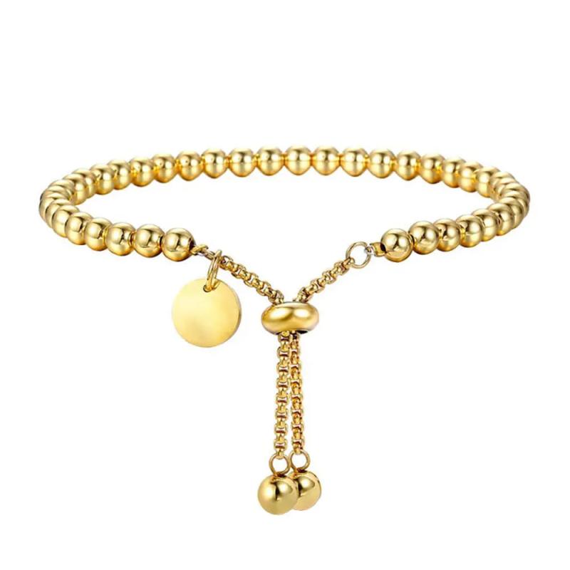 NIBA Custom Initial Letter Charm Beaded Bracelet