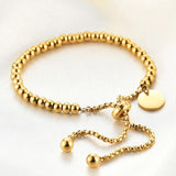NIBA Custom Initial Letter Charm Beaded Bracelet