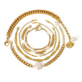 Stainless Steel Cuban Chain Bracelet for Women Charms Gift