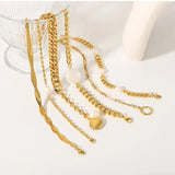 Stainless Steel Cuban Chain Bracelet for Women Charms Gift