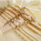 Stainless Steel Cuban Chain Bracelet for Women Charms Gift