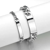 Couples Nameplate Bracelets Stainless Steel Chains Charm Men's Accessories