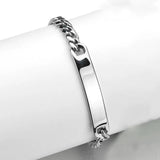 Couples Nameplate Bracelets Stainless Steel Chains Charm Men's Accessories