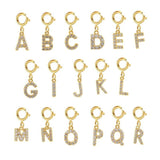 Initial Micro Pave Letter Charm Bracelet Stainless Steel Chain Women Jewelry
