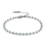 Stainless Steel Bead Bracelet Women's/Men's Jewelry
