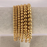 316L Stainless Steel Bead Bracelet 4MM Chain Couple Bracelets Jewelry Gift