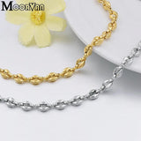 Stainless Steel Coffee Bead Link Bracelet Men Women
