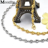 Stainless Steel Coffee Bead Link Bracelet Men Women