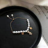 Pearl Bracelet Women's Rhinestone Bear Charm Jewelry Gift