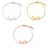 Stainless Steel Charm Bracelets Bangle Love Bracelet Mom Dad Daughter Family
