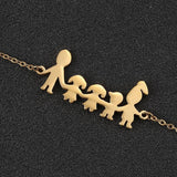 Stainless Steel Charm Bracelets Bangle Love Bracelet Mom Dad Daughter Family