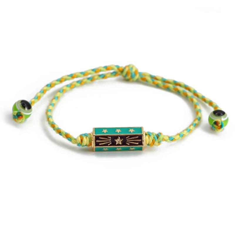 Enamel Evil Eye Charm Bracelet for Women Girls