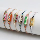 Enamel Evil Eye Charm Bracelet for Women Girls