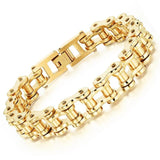 Men's Bike Charm Stainless Steel Bracelet Chain Jewelry Birthday Gift