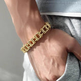 Men's Bike Charm Stainless Steel Bracelet Chain Jewelry Birthday Gift