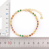 Nidin 6 Colors Crystal Bracelet Women Rhinestone Zircon Charm Bangle