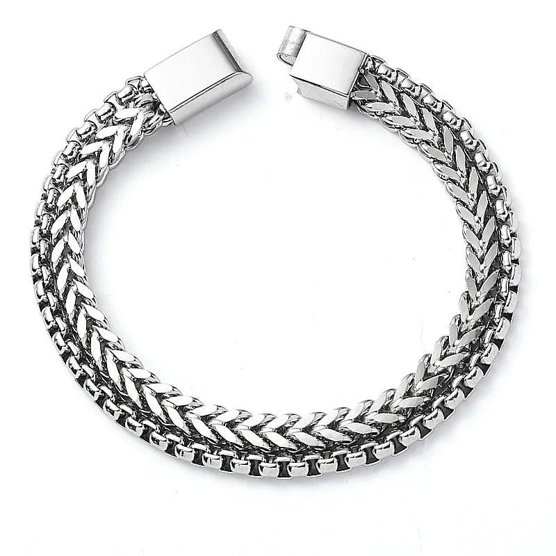 Hip Hop 316L Stainless Steel Chain Bracelet for Men Women