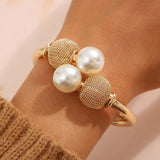Vintage Geometric Metal Bangle for Women