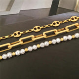 Pearl Bracelet Women Charm Chain Bangle Unusual Jewelry