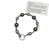 French Vintage Grey Pearl Bracelet Women Jewelry
