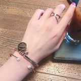 Stainless Steel Ball Beads Bracelet with Circle Tag Charm