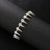 Rhinestone Charm Rivet Bracelet Bling Crystal Link Chain Jewelry