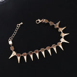 Rhinestone Charm Rivet Bracelet Bling Crystal Link Chain Jewelry