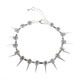 Rhinestone Charm Rivet Bracelet Bling Crystal Link Chain Jewelry