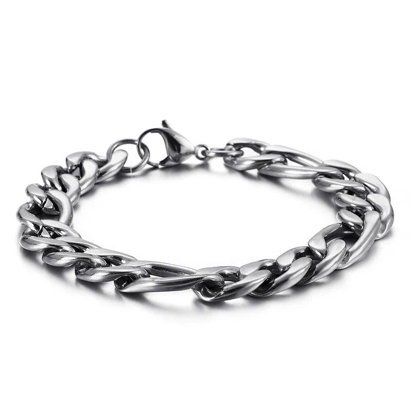 Stainless Steel Charm Bracelet for Men 20cm