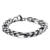 Stainless Steel Charm Bracelet for Men 20cm