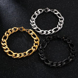 Stainless Steel Charm Bracelet for Men 20cm