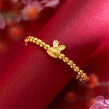 6mm Buddha Beads Rabbit Bracelet Elastic Chain Pulseira Femme