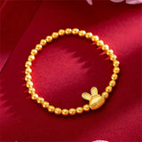 6mm Buddha Beads Rabbit Bracelet Elastic Chain Pulseira Femme