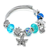 Sea Animal Beads Bracelet Women Starfish Seashell Pendant Bracelet