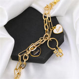 Women's Double Layer Chains Bracelet Halloween Gift