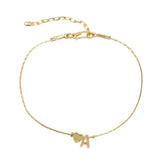 Go2boho 18K Gold Plated Chain Bracelet Heart Love Charm Letter Name A-Z