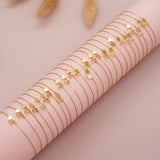 Go2boho 18K Gold Plated Chain Bracelet Heart Love Charm Letter Name A-Z