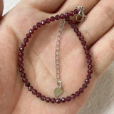 Natural Stone Bead Bracelet 2-4mm Minimalist Charm Jewelry Gift