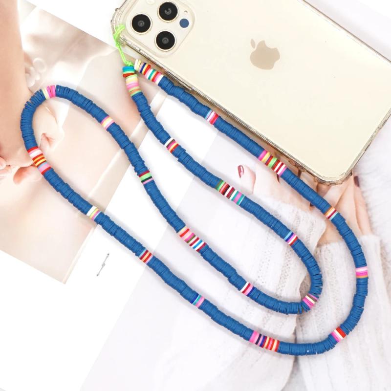 Go2Boho 6mm Heishi Disc Phone Chain Charm for Women