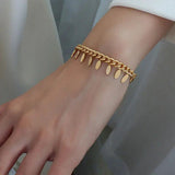 Statement Link Chain Tassel Charm Bracelet For Women