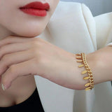 Statement Link Chain Tassel Charm Bracelet For Women