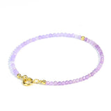 Romantic Lavender Amethyst Quartz Spacer Beads Bracelet