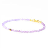 Romantic Lavender Amethyst Quartz Spacer Beads Bracelet