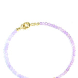 Romantic Lavender Amethyst Quartz Spacer Beads Bracelet