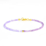 Romantic Lavender Amethyst Quartz Spacer Beads Bracelet