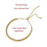 316L Stainless Steel Wheat Ear Charm Bracelet Adjustable Bead Round for Women