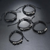 Men's Punk Rivet Leather Bracelet