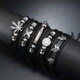 Men's Punk Rivet Leather Bracelet