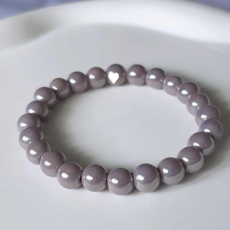 DIY Purple Shell Pearl Bracelet for Women - Tarnish Crystal Jewelry